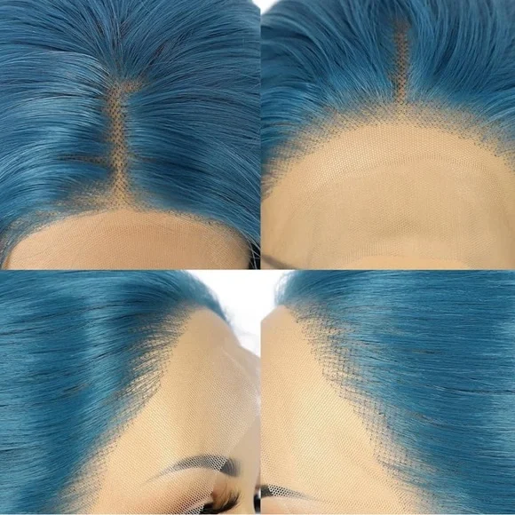 BLUE BODY WAVY LACE FRONT WIG *NEW* Vibrant blue color